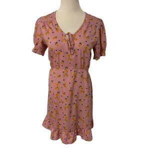 Speed Control Pink Floral Dress Sz M
